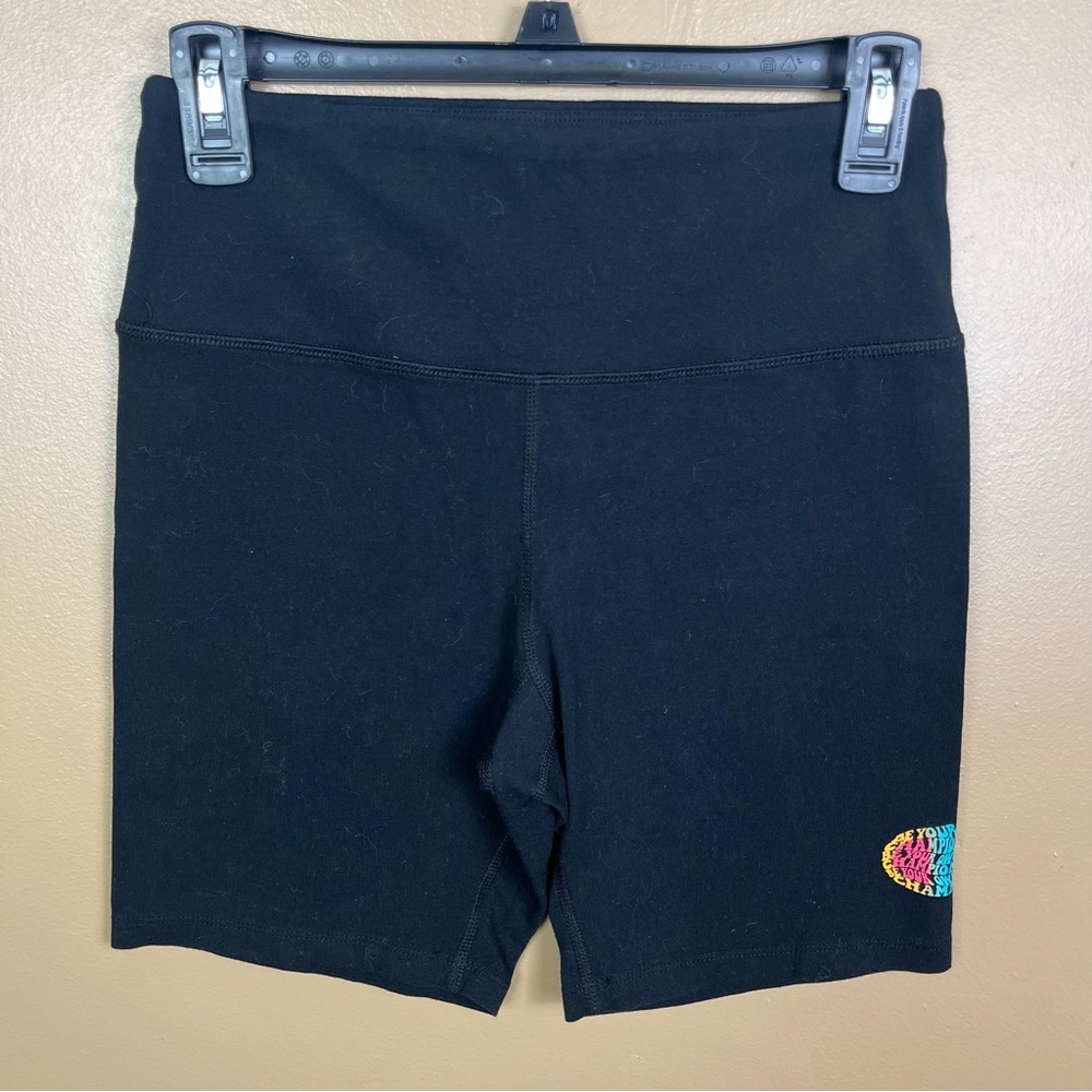 Champion Logo Black Biker Shorts Size Medium